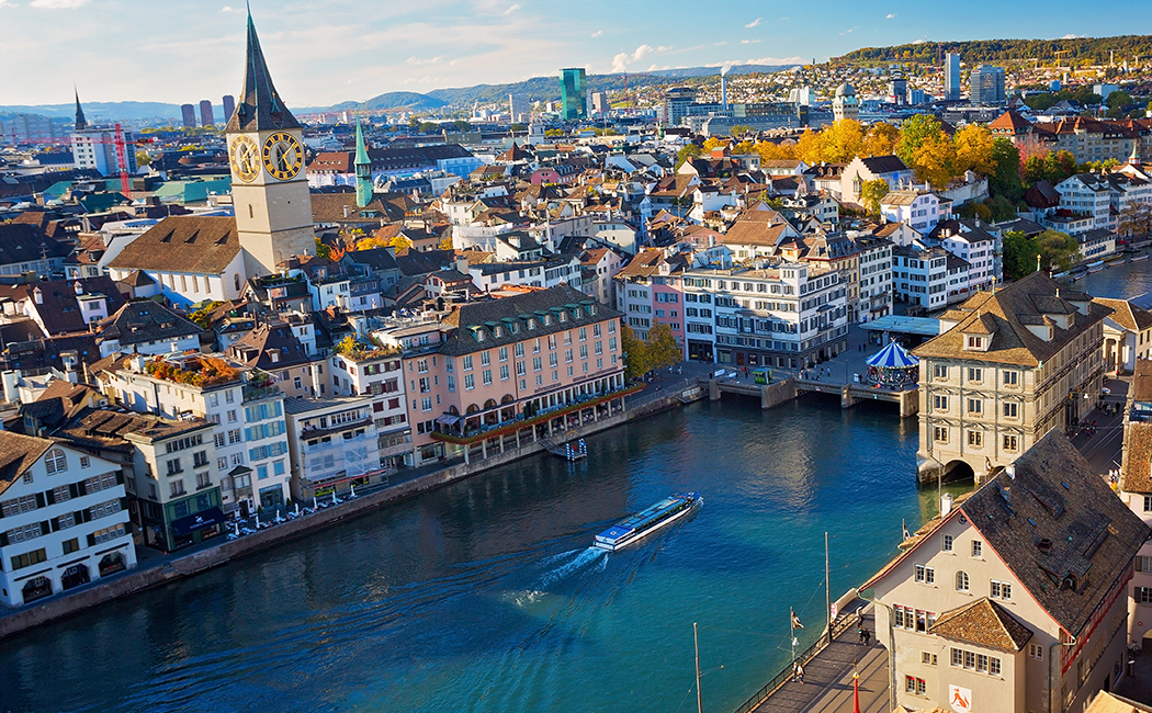 Zurich, Switzerland cityscape, Insurance | DXC Technology